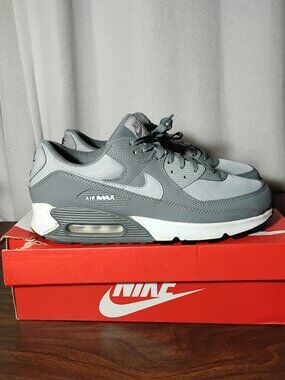 Nike Air Max 90 Cool Grey Wolf Grey White Black HM0625-002 Men's Size 11